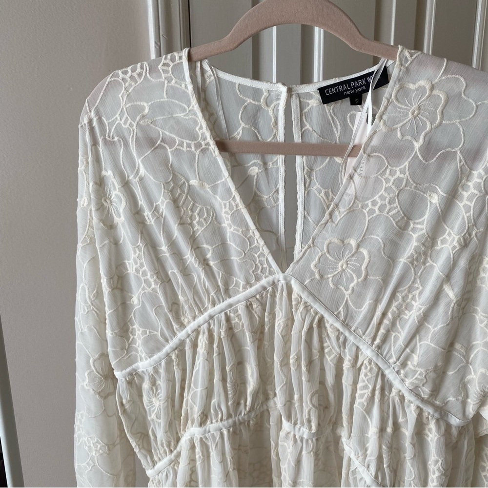 Anthropologie Central Park West Ruffle Lace Paisley Blouse Size S - Picture 4 of 6